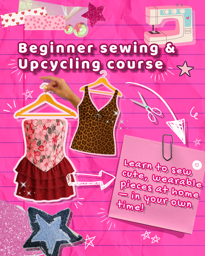 Upcycle Your Wardrobe!
Learn to sew cute clothes & save money — now £39.99 (limited time only!)